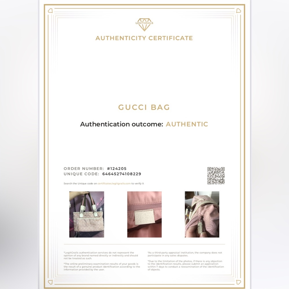 Gucci hand bag pink canvas tote pocket stripe Authentic RARE - Picture 14 of 14